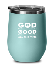 God is Good All the Time, teal drinkware metal glass. Model 60063  - £21.91 GBP