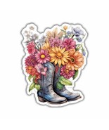 Western Girl Vibes, Flower Boots , Sticker, Peel N&#39; Stick, Different Sizes - $4.09 CAD+