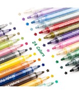 24 Colors Acrylic Paint Pens for Rock Painting, Ceramic, Wood, Glass, Mu... - £17.34 GBP