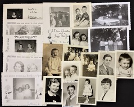 Lot 1950-60s Vintage 20pc Clauss Family Photographs Children Adults Holidays - £50.56 GBP