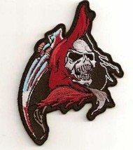 Grim Reaper Head Skull Embroidered Motorcycle Mc Club Biker Vest Patch PAT-0748 - $6.75