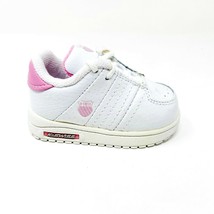 K-Swiss Wolert White Bubble Gum Infant Baby Casual Sneakers 21376136 - £19.99 GBP