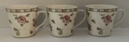 222 Fifth Penny&#39;s Roses Shabby Chic Cottage Core Set of 3 Mugs Cups - £18.33 GBP