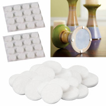 32 Self Adhesive Felt Pads Furniture Floor Scratch Craft Dot Protect Whi... - £15.61 GBP