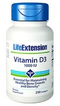 MAKE OFFER! 4 Pack Life Extension Vitamin D3 1000 IU 250 softgel bone de... - $39.00