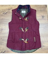 Legendary Whitetails Quilted Puffer Vest Womens S Maroon Hunting Full Zi... - $32.16 CAD