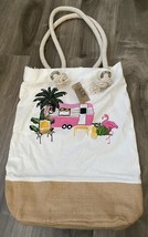 CTW Home Collection 17” Tall Flamingo Camper Tote Beach Bag/Dirty Clothe... - £14.99 GBP