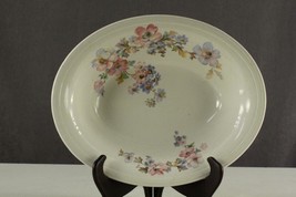 Vintage Edwin Knowles Semi Vitreous KNO12 Vegetable Bowl Blue Pink BLOSSOM China - £18.90 GBP