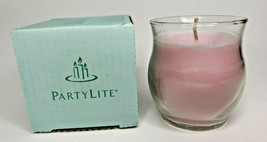 PartyLite Mini Barrel Glass Jar Candle 3.7oz Strawberry Rhubarb P6D/G33272 - £11.87 GBP