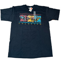Vintage 90s Colorado T-Shirt Mens Size L Black NWT NOS Cowboy Rodeo Bull - £14.78 GBP