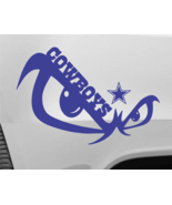   Dallas Cowboys 15&quot; Vinyl Car Truck Decal Window Skull Eyes Sticker  - $19.06