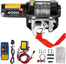 4000 Lbs Electric Winch Kits Steel Rope ATV/UTV Winch for Towing off Road Traile - £181.45 GBP