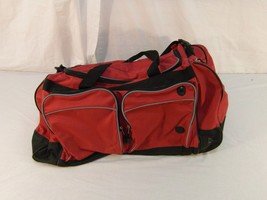 Walmart Brand Red Black Carry Handles Weekend Travel Bag Carry On Bag 30938 - £17.77 GBP