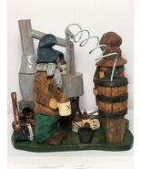 Hillbillies with Moonshine Still - Bass Wood Carved Figurine Collectable - $125.00