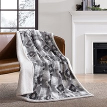 Eddie Bauer Ultra-Plush Collection Throw Blanket-Reversible, Copper Creek Grey - £24.31 GBP