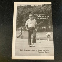 1976 Arnold Palmer Golf March of Dimes Vintage Magazine Print Ad - $13.80 CAD