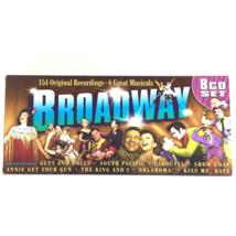 Broadway Musicals 8 CD Boxed Set 154 Original Recordings South Pacific Oklahoma - $15.83