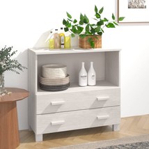 Sideboard White Solid pinewood Compact White Sideboard - $202.49