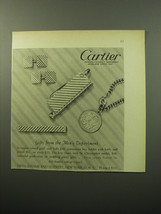 1950 Cartier Advertisement - Cuff Links; Key Holder; Tie Clasp and Key C... - £14.44 GBP