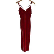 Dress the Population Red Velvet Long Dress High Slit Size XS New - £67.53 GBP