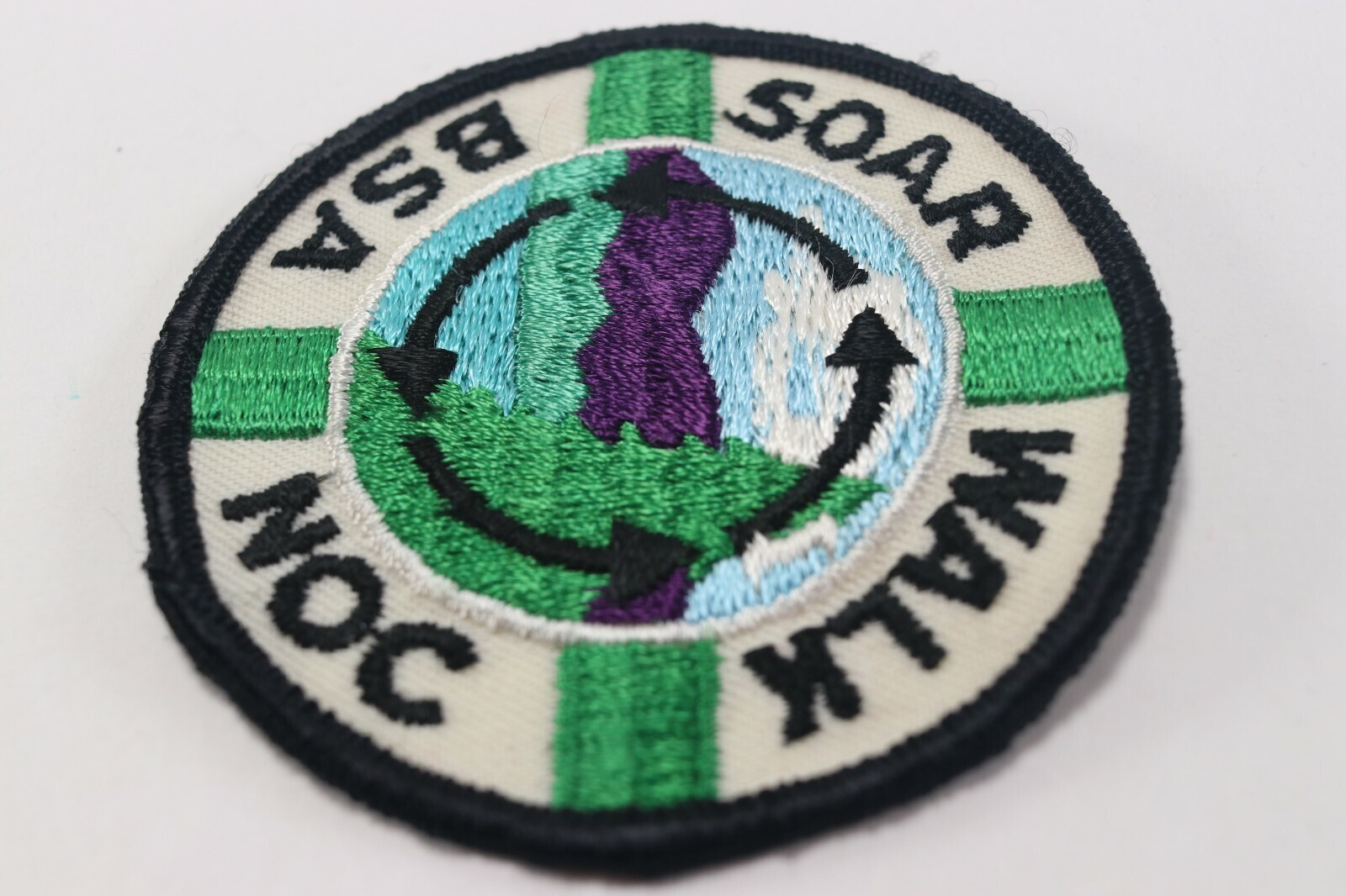 Vtg Twill T & Embroidered Project Soar Walk NOC Boy Scouts of America BSA Patch Item image 2