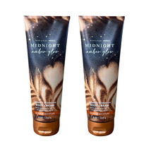 Bath &amp; Body Works Midnight Amber Glow Body Cream 8 fl oz 2 Pack - £46.53 GBP