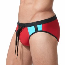 Medium Swimwear Gregg Homme Cruising Swim-Brief Red/Aqua 153103 137 - £51.07 GBP