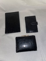 Black 3 Piece Wallet Set by Bosca Italy - £38.84 GBP
