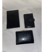 Black 3 Piece Wallet Set by Bosca Italy - £39.44 GBP