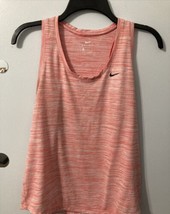 Nike Dry-Fit Size Medium Women’s Tank . Color White &amp; Peach / Orange . - £9.38 GBP