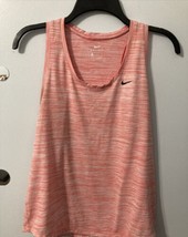 Nike Dry-Fit Size Medium Women’s Tank . Color White &amp; Peach / Orange . - $11.99