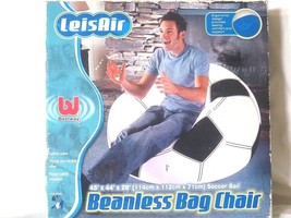 Soccer Ball Chair: Inflatable [Beanless Bag Chair] By Bestway(R) Leis Air - £15.92 GBP