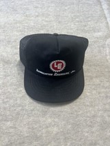 LE Lubrication Engineers Inc Snapback Trucker Hat Black Mesh - £12.01 GBP