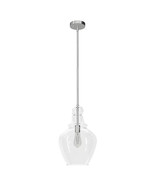Hunter Maple Park 1-Light Bell Shaped Pendant Ceiling Light in Brushed N... - $230.23 CAD