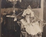 Vtg 1903 Perfec Stereograph Photo HC. White Co Little Girl Knitting Like... - £10.63 GBP