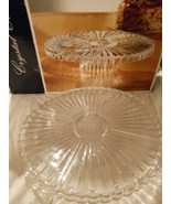 Crystal Clear CAKE PLATE  11&quot; Footed Glass Stand PLATTER Alexandria -Jap... - $533.14 MXN
