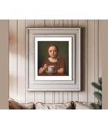 Portrait of a Little Girl Constantin Hansen Art Poster Print 17 x 20 in - £19.26 GBP