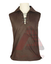 Scottish Jacobite Ghillie Kilt Brown Shirt Small To 6XL 100 % Cotton Kilt Shirts - £16.60 GBP