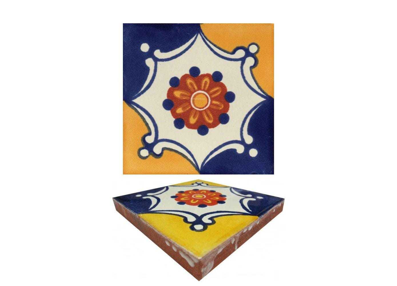 POOL TILES Mexican Talavera Ceramic Frost Proof Handcrafted Tiles - Obre... - $199.00