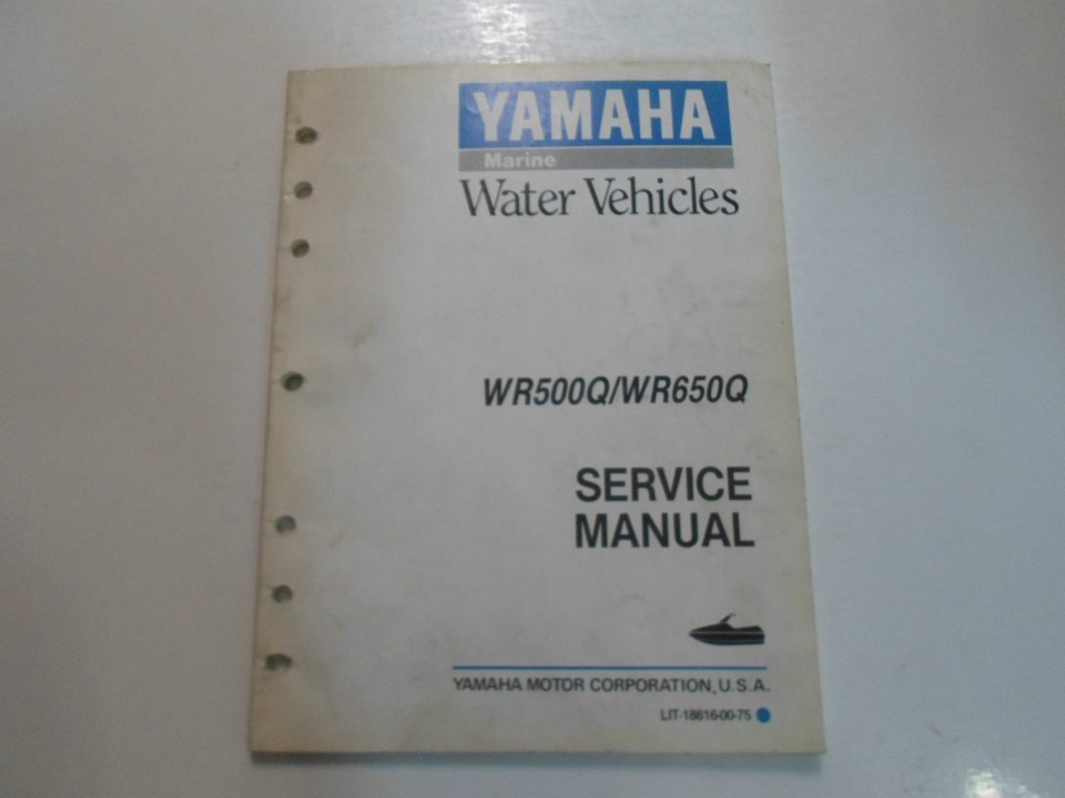 Manuel De Service Et De Réparation Yamaha WR500Q WR650Q OEM LIT-18616-00-75 - $40.15