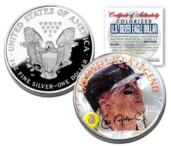 Cal Ripken Jr 2001 American Silver Eagle Dollar 1 Oz Us Colorized Coin Farewell - £66.16 GBP