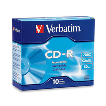 Verbatim CD-R 80 min 52x 700mb - In Case 10pk - $30.97