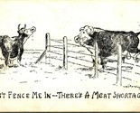 Wm William Standing Comic Cows There&#39;s A Meat Shortage 1951 Chrome Postc... - £3.12 GBP