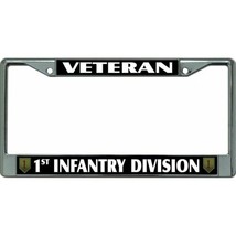 army 1st infantry division military logo chrome license plate frame made in usa - £22.53 GBP