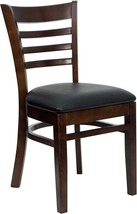 Ladder Back Restaurant Chair With Black Vinyl Seat From The Hercules Series By - $146.93