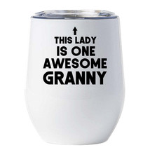Awesome Granny Tumbler 12oz Funny Ladies Wine Glass Christmas Gift For Cute Mom - £18.27 GBP