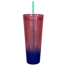 Starbucks Summer 2022 - Watermelon Pink Blue Grid Tumbler (Cold Cup) Venti 24 oz - £38.69 GBP