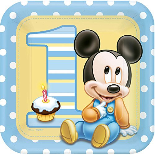 Mickey Mouse 1st Birthday Lunch Plates - $3.99