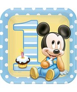 Mickey Mouse 1st Birthday Lunch Plates - $5.45 CAD