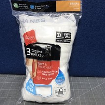 Hanes Briefs Men&#39;s White 3 Pack 3XL Big &amp; Tall Tagless Comfort Soft Cotton - $9.74